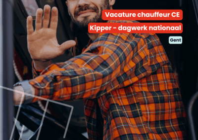 Chauffeur CE | Kipper | Dagwerk nationaal | Gent