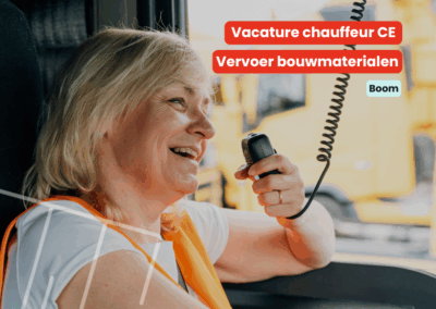Chauffeur CE | Vervoer bouwmaterialen | Boom
