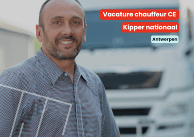 Chauffeur CE | Kipper | Nationaal | Antwerpen